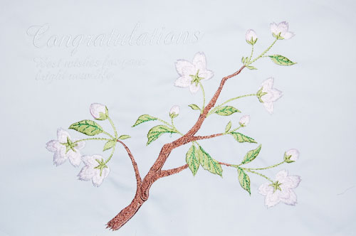 桜の刺繍
